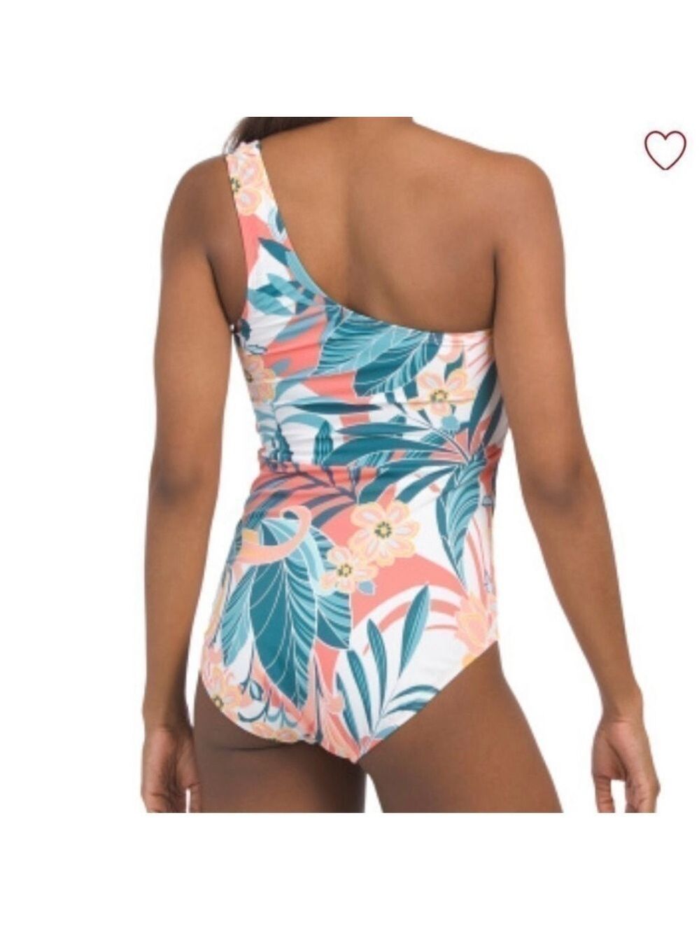 Jantzen Women’s Rainforest One Shoulder One Piece Floral Swimsuit Size: 16 - Picture 2 of 12